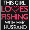 thumbnail image 2 of Wife Husband Loves Fishing Cute Girly Women's Long Sleeve T Shirt Brisco Brands S, 2 of 5