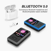 32GB MP3 Player with Bluetooth 5.0, Mini Clip Portable Wearable MP3 Player with FM Radio Recording, Childrens Music mp3 Player, Mp3 Mp4 Player with Pedometer, Music Player Support up to 128GB(Black)