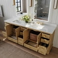 thumbnail image 3 of Audrey 84 in. Bath Vanity Set in Oak with White Quartz Top and Undermount Basin, 3 of 10