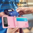 thumbnail image 2 of Z Flip 2 Case, Galaxy Flip 2/1 Wallet Case, Allytech Premium PU Leather Protection Wallet Case with Cards Holders Shoulder Strap Phone Cover Case for Samsung Galaxy Z Flip 1 2 - Pink, 2 of 9