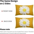 thumbnail image 4 of Daisy Flower Mustard Lumbar Pillow Covers 12x20 Inch White Petal Floral Bloom Decorative Pillow Cases Spring Summer Seasonal Cushion Covers Farmhouse Home Decor For Porch Couch Outdoor Set of 2, 4 of 6