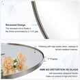 thumbnail image 3 of ANDY STAR Brushed Nickel Mirror, Oval Bathroom Mirror 22x30’’, Brushed Nickel Oval Wall Mirror for Btahroom Silver Vanity Mirror in Stainless Steel Frame Wall Mount Horizontal or Vertical, 3 of 8