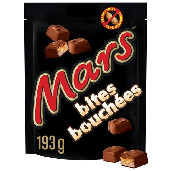 Bouchées de friandise au chocolat et au caramel Mars, sans arachides, en bouchées, sac, 193 g 1&nbsp;sac, 193&nbsp;g