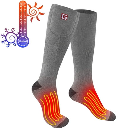 Heated Socks Rechargeable Electric Battery Powered Heat Sox Kit for Men Women,Novelty Warm Heated Stockings for Sports Outdoor Climbing Hiking Winter Heating Insulated Thermal Socks Camping (Best Battery Powered Socks)