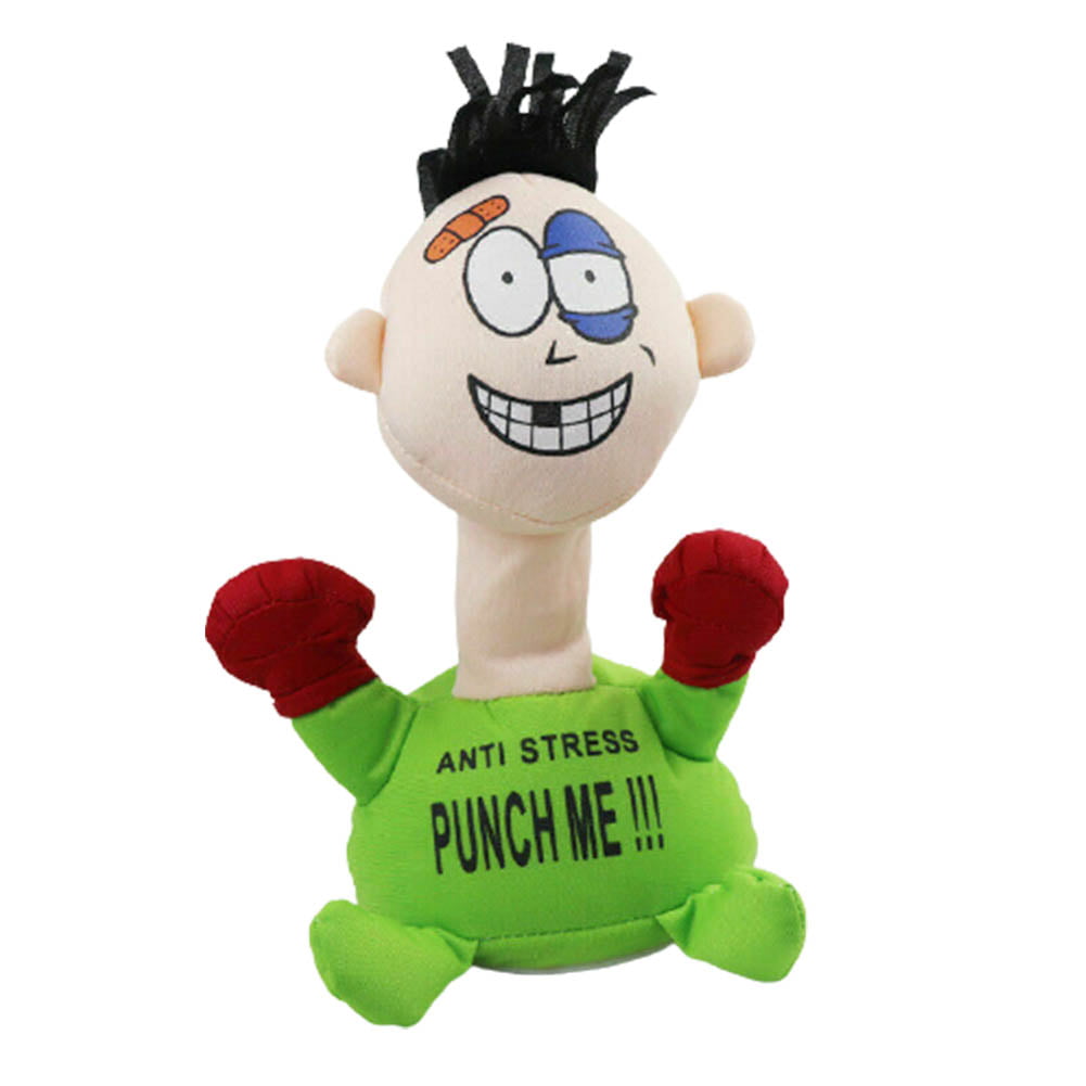 Punch Me Soft Stuffed Anti Stress Electric Plush Toys Doll Electric Xmas Gifts 