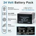 thumbnail image 4 of Premium 24 Volt SLA Battery Pack for Razor MX350 Dirt Rocket (7 Ah Standard Range, Versions 9-32), 4 of 7