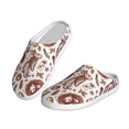 thumbnail image 2 of Xecao Rabbit And Egg Print Cotton Slippers Fuzzy Warm Cozy Slippers Non Slip House Slippers For Indoor Outdoor Cotton Slippers House Slippers-39/40, 2 of 7