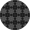 thumbnail image 1 of Ahgly Company Indoor Round Patterned Midnight Gray Area Rugs, 7' Round, 1 of 6