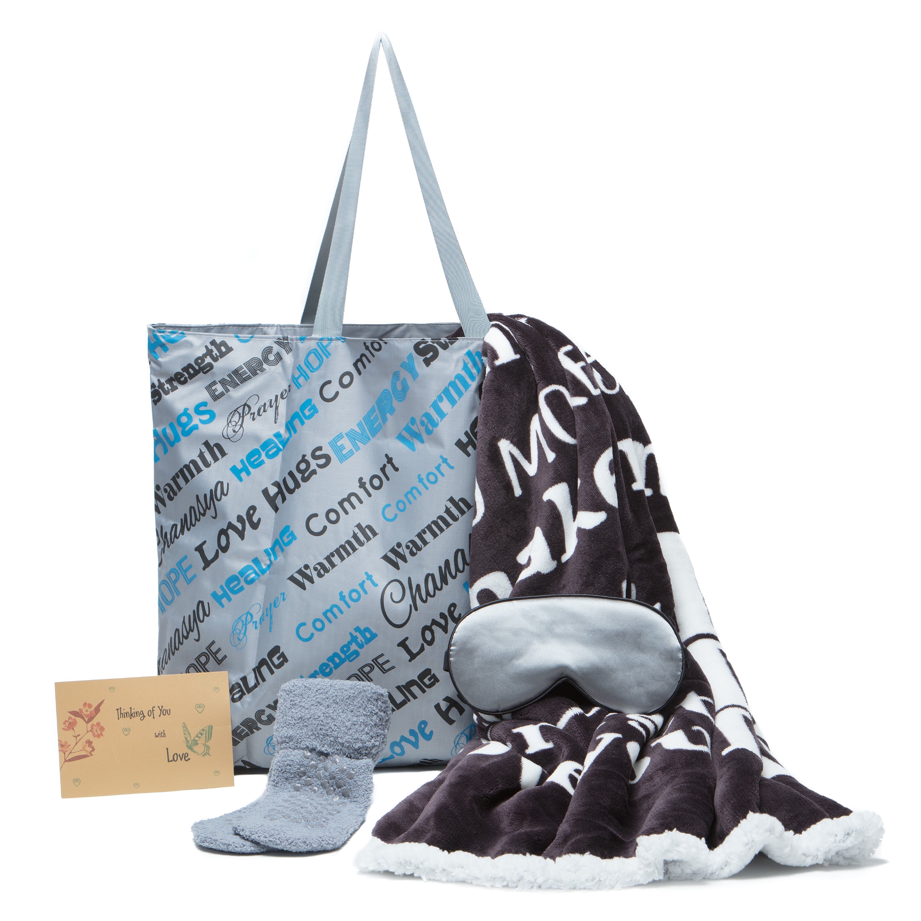 Dark Gray Sherpa and Faux Fur 5-Piece Cozy Gift Set