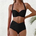 thumbnail image 2 of Wdgfv Two Piece Swimsuit for Women Push Up Bikini Top Tummy Control Bathing Suit High Cut Mid Rise Sporty Swimwear Teens, 2 of 9