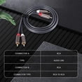 thumbnail image 2 of Rexlis 2 to 2 Male to Male Hifi Audio Cable Ofc Av Speaker Wire for Tv Dvd Amplifier Subwoofer Sound, 2 of 5