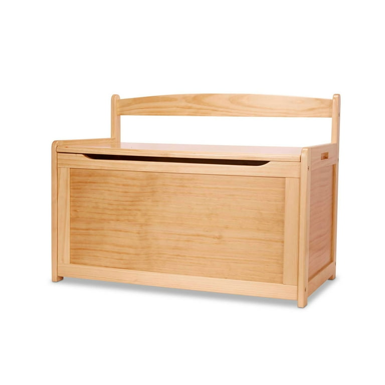 Melissa & Doug Wooden Toy Chest, Toy Storage Box (Blonde) with