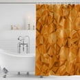 thumbnail image 3 of Orange Geometric Shower Curtain, Waterproof Shower Curtains for Bathroom, Modern Luxury Aesthetic Abstract Motifs Washable Fabric Bathtub Curtain Set Bath Decor with 12 Hooks 48"x72", 3 of 8