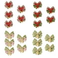thumbnail image 3 of 5 Pcs Christmas Bow with Bells Mini Bowknot Ornament Craft Gift Ornament Present Bow Christmas Tree Hanging Decor for Christmas Tree Wreath Garland Holiday Decorative Party Supplies, 3 of 5