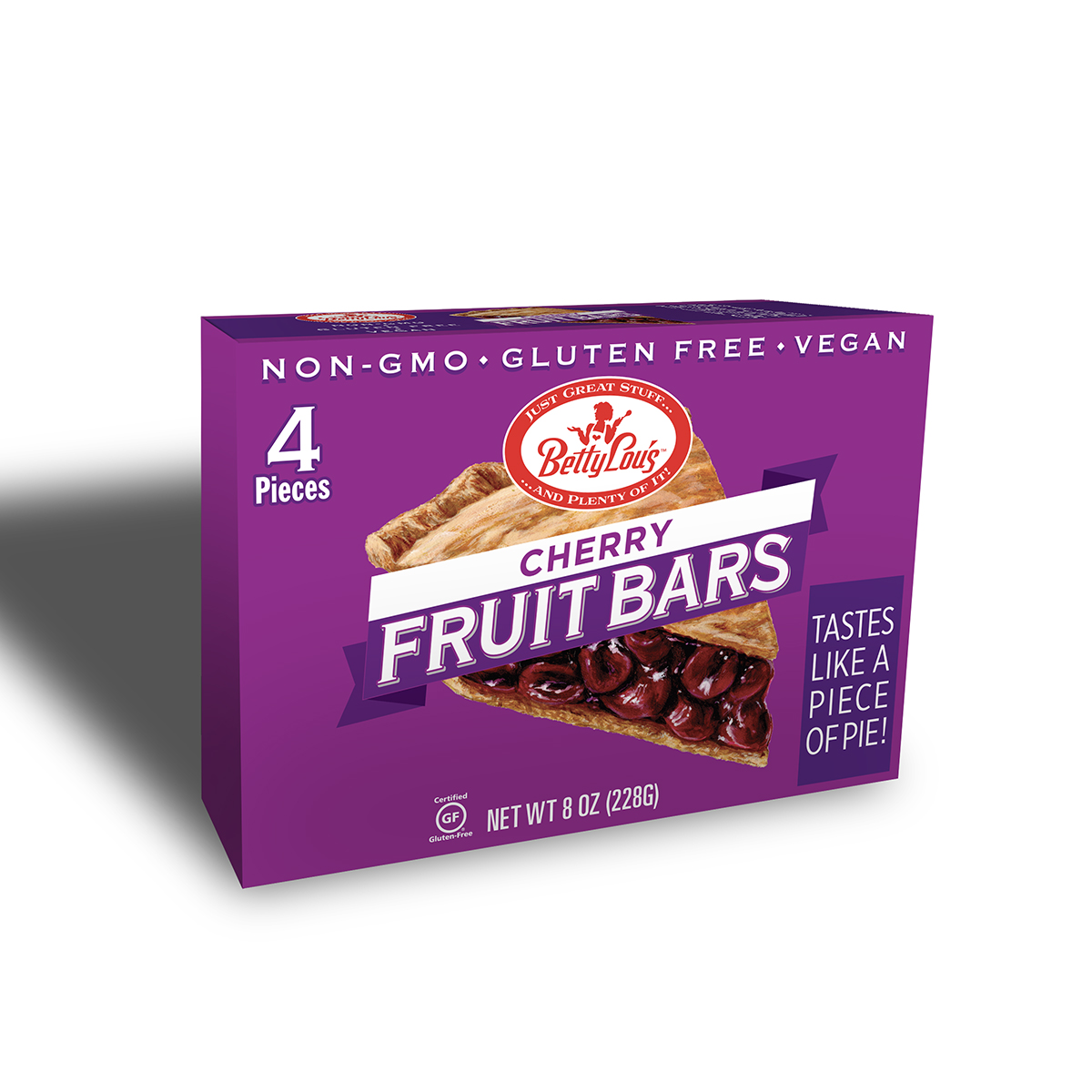 Betty Lou's Gluten Free, Cherry Fruit Bar, 4 Ct