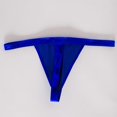 thumbnail image 4 of Ropa Interior Salvador con Cremallera Frontal de material cuero Metálico para Hombre Espalda en T Azul tanga, 4 of 10