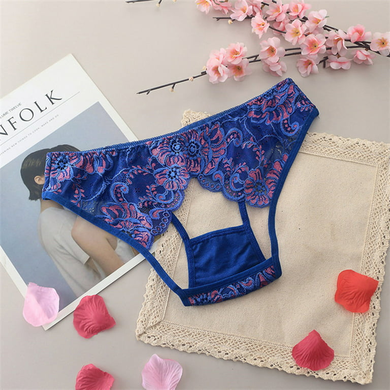 Women Underwear Tummy Control Lace Perspective Sensuality Hollow Underpant  Lingerie For Women 