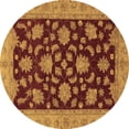 thumbnail image 1 of Ahgly Company Indoor Round Oriental Brown Traditional Area Rugs, 4' Round, 1 of 4