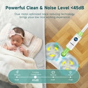AlfaBot Cordless Electric Mop, Self-Propelled Dual-Spin Mop with LED Light & Spray, 260ml Tank 50 Mins Runtime, Lightweight for Hardwood Tile Cleaning Up to 2700 sq.ft
