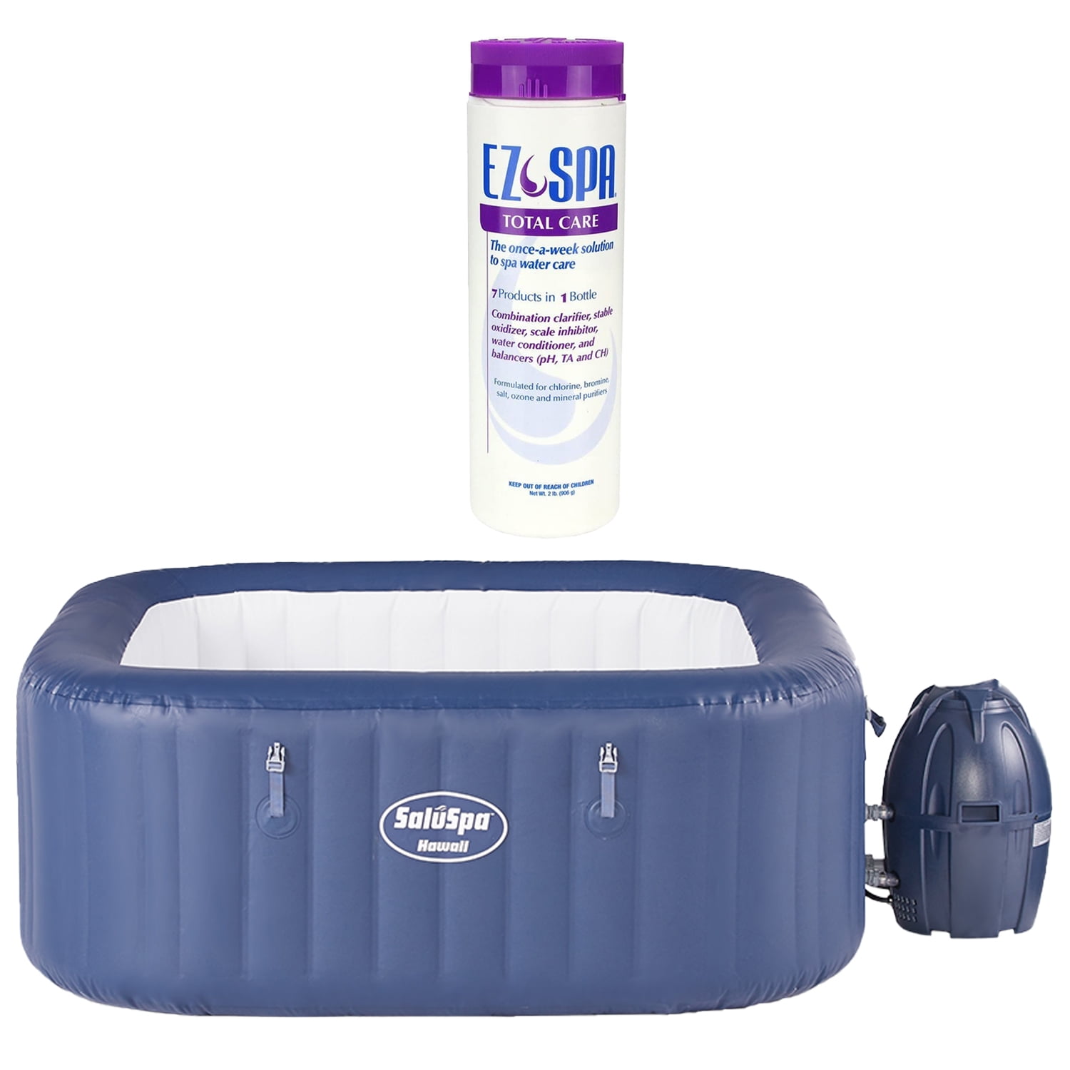 Bestway SaluSpa Hawaii 6 Person Portable Hot Tub w/ EZ Spa Chemical