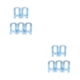 thumbnail image 4 of bedienty 5pcs Multi -function Wardrobe Space -saving Hanger Hook Coat Hook Plastic Closet Stack Hanger Rack Storage Wardrobe Organizer Blue 2Set, 4 of 6