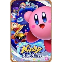 Zuhhgii Retro Tin Sign Kirby Star Allies (2/5) Game Poster - Vintage Metal Sign,Bar, Man CAVE for Men Women TV Series Art Wall Decor Tin Sign 8x12 Inch.