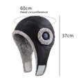 thumbnail image 2 of Gorros de invierno para hombres y mujeres, versátiles, a prueba de viento y salpicaduras de agua, gorro cálido con protección para las orejas engrosado, 2 of 5