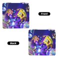 thumbnail image 2 of Pofeuu SpongeBob SquarePants for Portable Pocket Makeup Mirror PU Cover Compact Travel Mirror with Normal and Magnifying Double Sided Glass-Round Shape-Square, 2 of 9