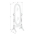 thumbnail image 4 of Mirror, Full Length, Standing, Floor, 60" Oval, Dressing, Bedroom, Wood, White, Traditional, 4 of 7