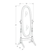Mirror, Full Length, Standing, Floor, 60 Oval, Dressing, Bedroom, Wood, White, Traditional