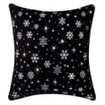 thumbnail image 1 of Funda de almohada de felpa con copos de nieve de plata dorada para sofá o sala de estar, 1 of 1