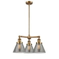 thumbnail image 3 of Innovations Lighting 207 Large Cone Cone 3 Light 22" Wide Commercial Chandelier - Black /, 3 of 7