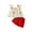 Red, variant on Toddler Girls Summer Flower Prints Tops Vest Shorts 2pcs Outfits For Children Clothes