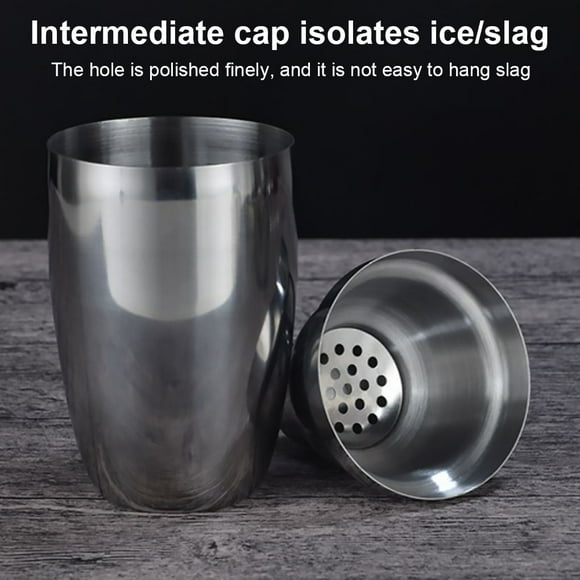 Stainless Steel Cocktail Shaker Drinks Cocktail Shaker Stainless Wine Maker Martini Cocktail Shaker Mixer for Bar Home with Strainer, 550ml