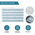 thumbnail image 6 of Blue Striped Placemats Set of 6, Rustic Farmhouse Stripes Placemats for Dining Table, Place Mats for Kitchen Tabletop, Waterproof Wipeable Dining Table Mats Set, 6 of 9