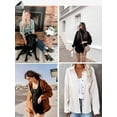 thumbnail image 7 of PULLIMORE Womens Corduroy Shirts Jacket Long Sleeve Casual Button Down Blouses Tops (M, White), 7 of 7