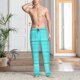 thumbnail image 2 of Fotbe Turquoise Wooden Pantalones de Pijama para Hombre, Pantalones de Dormir, Pantalones de Casa con Cintura Ajustable y Bolsillos-XX-Large, 2 of 6