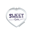 thumbnail image 1 of Sweet Love Cute Quote Handwrite Style Mirror Heart Portable Hand Pocket Makeup, 1 of 3