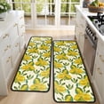 thumbnail image 4 of Kitchen Rugs Sets Of 2,Yellow Lemon Fruit Clusters White Pattern Anti Fatigue Kitchen Mat Rugs Non Slip Washable,Decorative Kitchen Floor Mats for Kitchen,Sink,Laundry,17"x47"+17"x47", 4 of 5