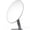 Oval, variant on Oval Frameless Metal Standing Tabletop Makeup Mirror