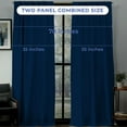 thumbnail image 3 of Kotton Culture Triple Pinch Pleated Curtains Room Darkening Blackout Pinch Pleat Drapes for Window, Sliding Door, Patio Door, Home, Office, Nursery W(35"+35") L63 (2 Panels Combined, Royal Blue), 3 of 9