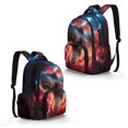 thumbnail image 5 of SCRAWLGOD Dinosaur Lightning Pattern Large Backpack, 17 Inch Laptop Backpack, Lightweight Multi-Pocket Schoolbag for Kids, Teens, Adults, Portable Casual College Bookbag, 5 of 7
