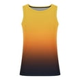 thumbnail image 4 of qucoqpe Men's Tank Tops Summer Fashion Casual Loose Grandient Crewneck Sleeveless Shirts, 4 of 4