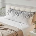 thumbnail image 4 of Grey Body Pillow Covers 20"x54", Eucalyptus Leaves Soft Brushed Microfiber Breathable Throw Pillow Covers, Pillowcase with Zipper for Couch Sofa Bedroom Living Room, 4 of 9