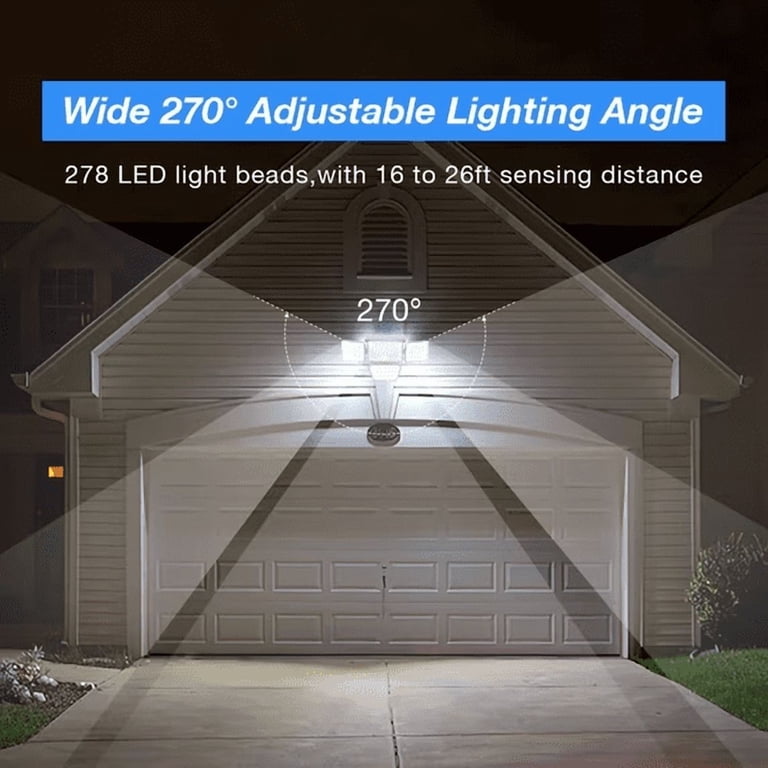 Solar Security Light, 4-Head, 3000 Lumens, 270° Wide Angle, 2-Pack photo 4
