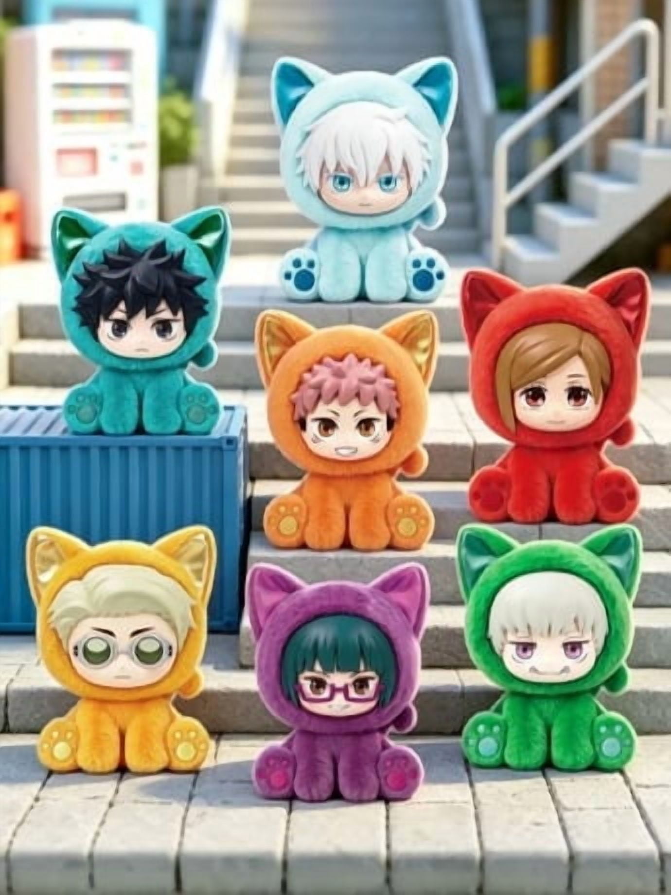 Eaki JuJutsu Kaisen Sitting Cat Party Vinyl Plush Blind Box