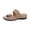 Shoes # Khaki, variant on Slide Sandals for Women Open Toe Double Band Slip On Flats 3D Floral Applique Hollow Out Pattern Casual Summer Vacation Everyday Stylish Dressy Mules