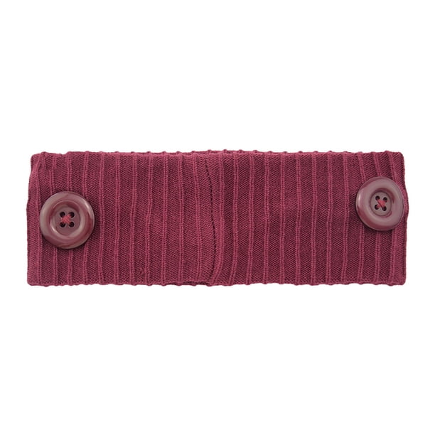 Diadema tejida elástica para mujer, diadema deportiva hecha a mano con botón Fridja nalpqowj2135