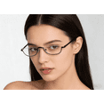 thumbnail image 5 of Half Reading Glasses - 2 Pairs Half Rim Metal Frame Glasses Spring Hinge Readers for Men and Women, Black+Gunmetal 2.00, 5 of 7