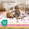thumbnail image 4 of ODIKA 4'x6' Washable Area Rug Classroom Pencil Educational Schoolgirl Scallop Motif School for Home Office, Under Desk, Non-Slip Chair-Friendly, Flatwoven, 4 of 7